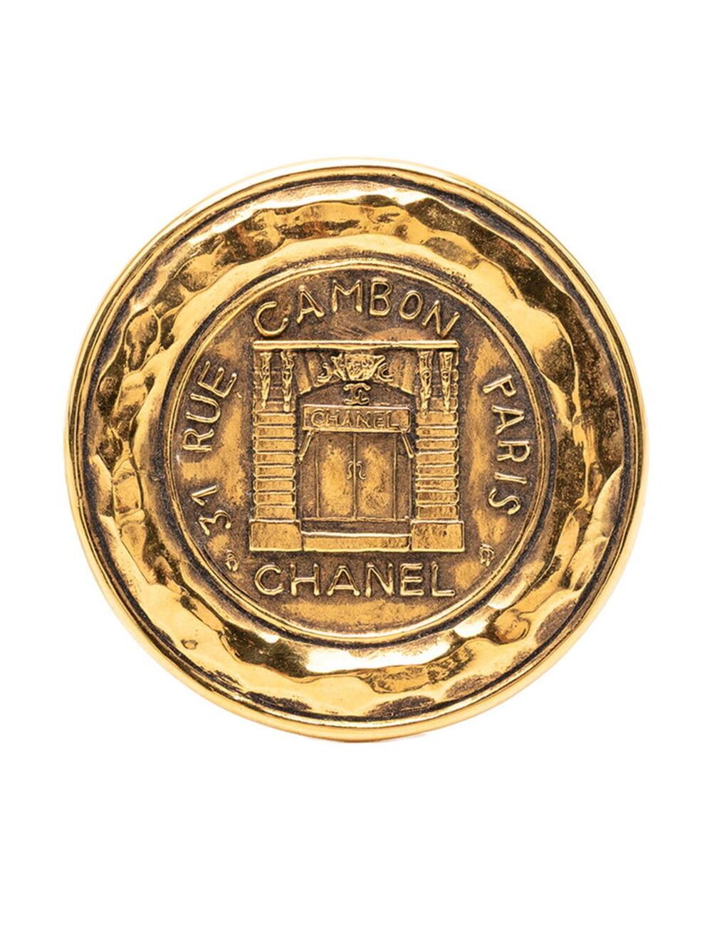 Chanel 31 Rue Cambon Paris Brooch Gold #275699C77B